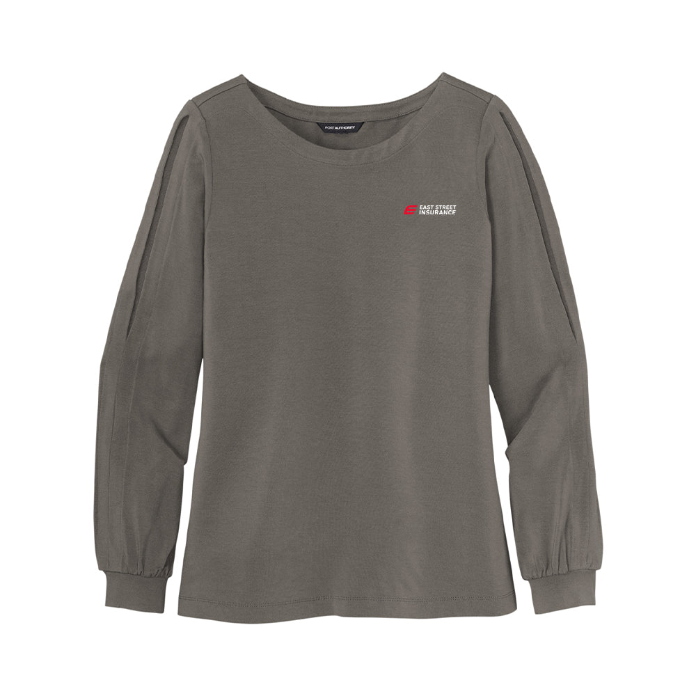 East Street - Port Authority Ladies Luxe Knit Jewel Neck Top