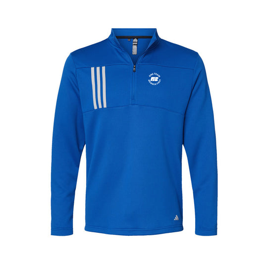 One Team - Adidas 3-Stripes Double Knit Quarter-Zip Pullover