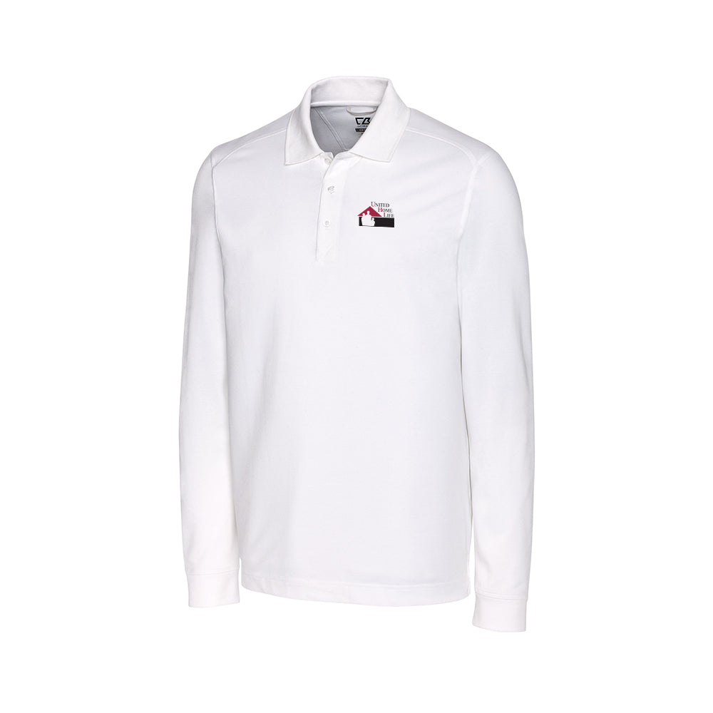 UHL - Cutter & Buck Advantage Tri-Blend Pique Mens Long Sleeve Polo Big & Tall