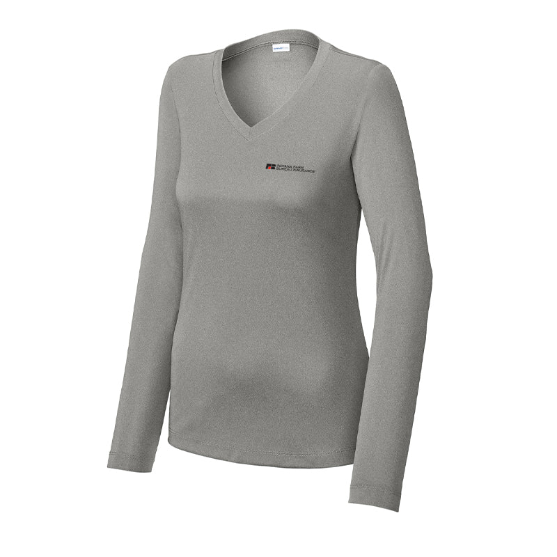 Sport-Tek Women's Long Sleeve PosiCharge Competitor V-Neck Tee