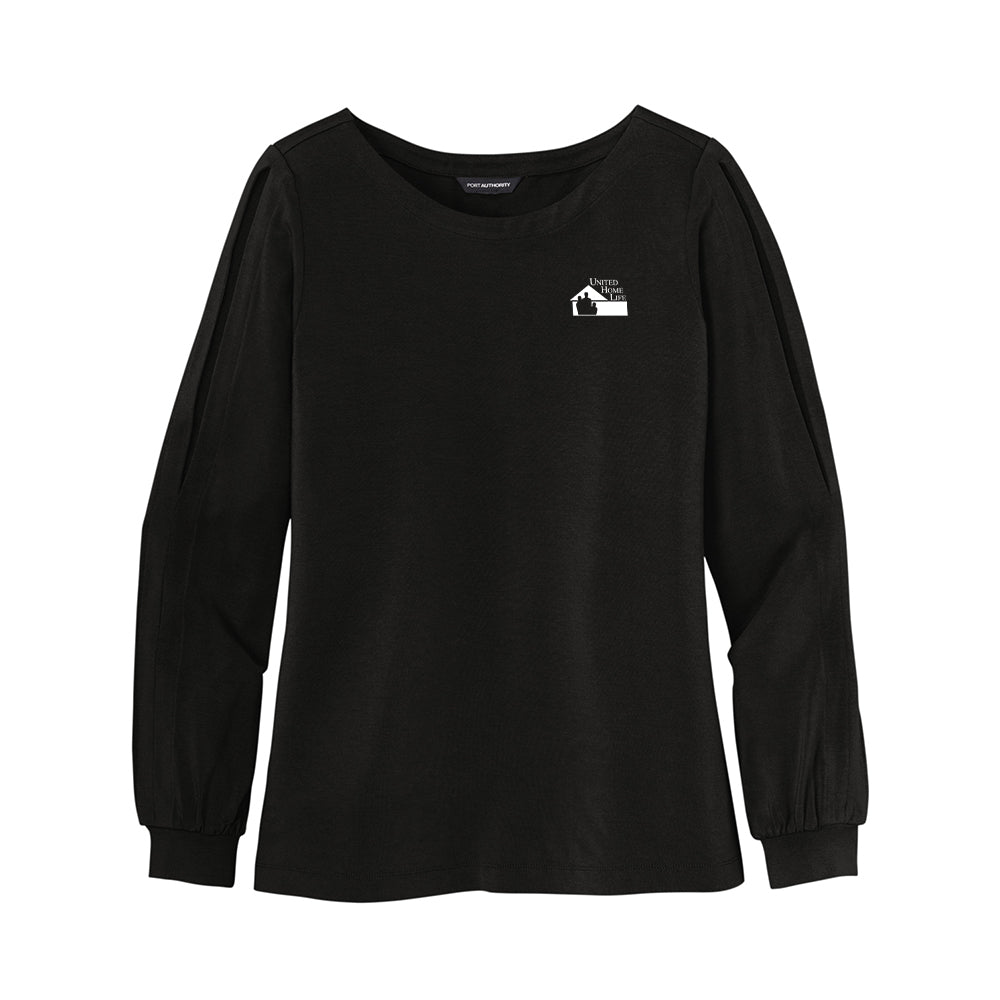 UHL - Port Authority Ladies Luxe Knit Jewel Neck Top