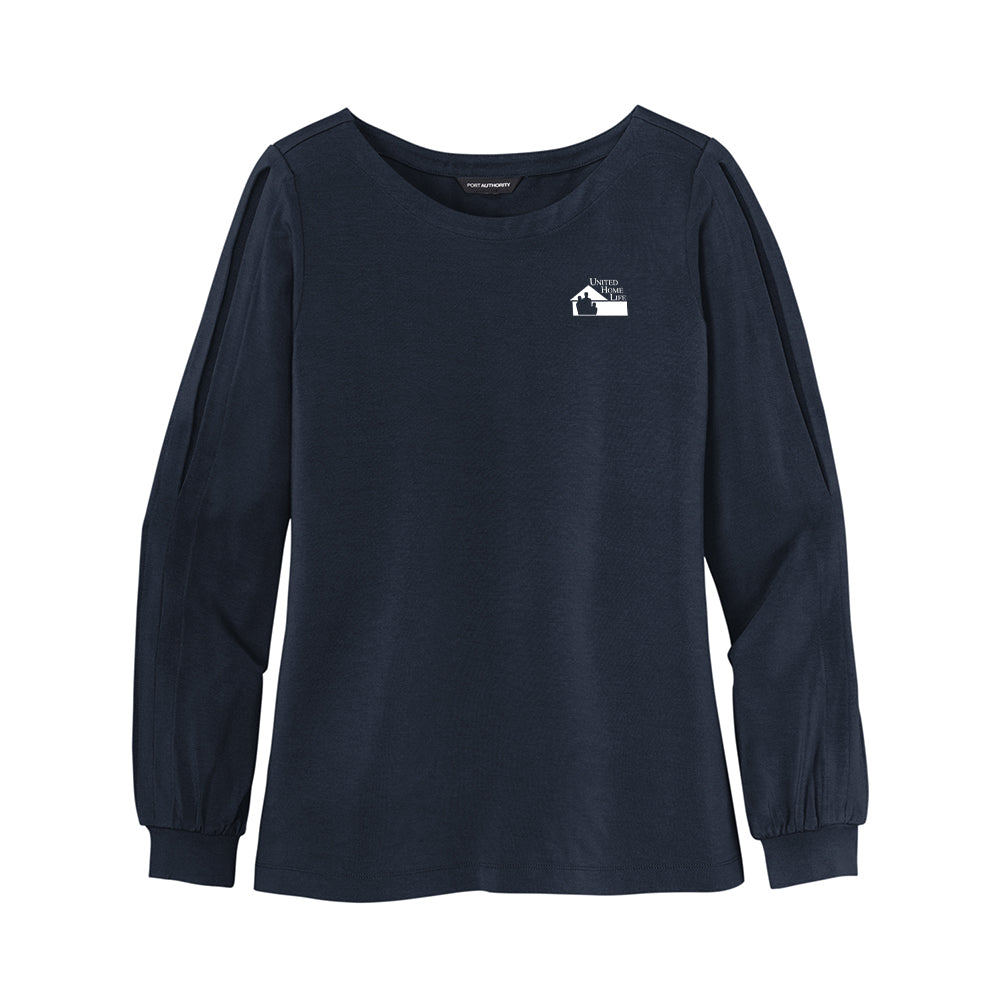 UHL - Port Authority Ladies Luxe Knit Jewel Neck Top