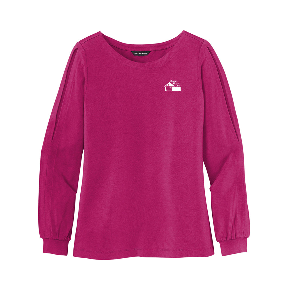 UHL - Port Authority Ladies Luxe Knit Jewel Neck Top