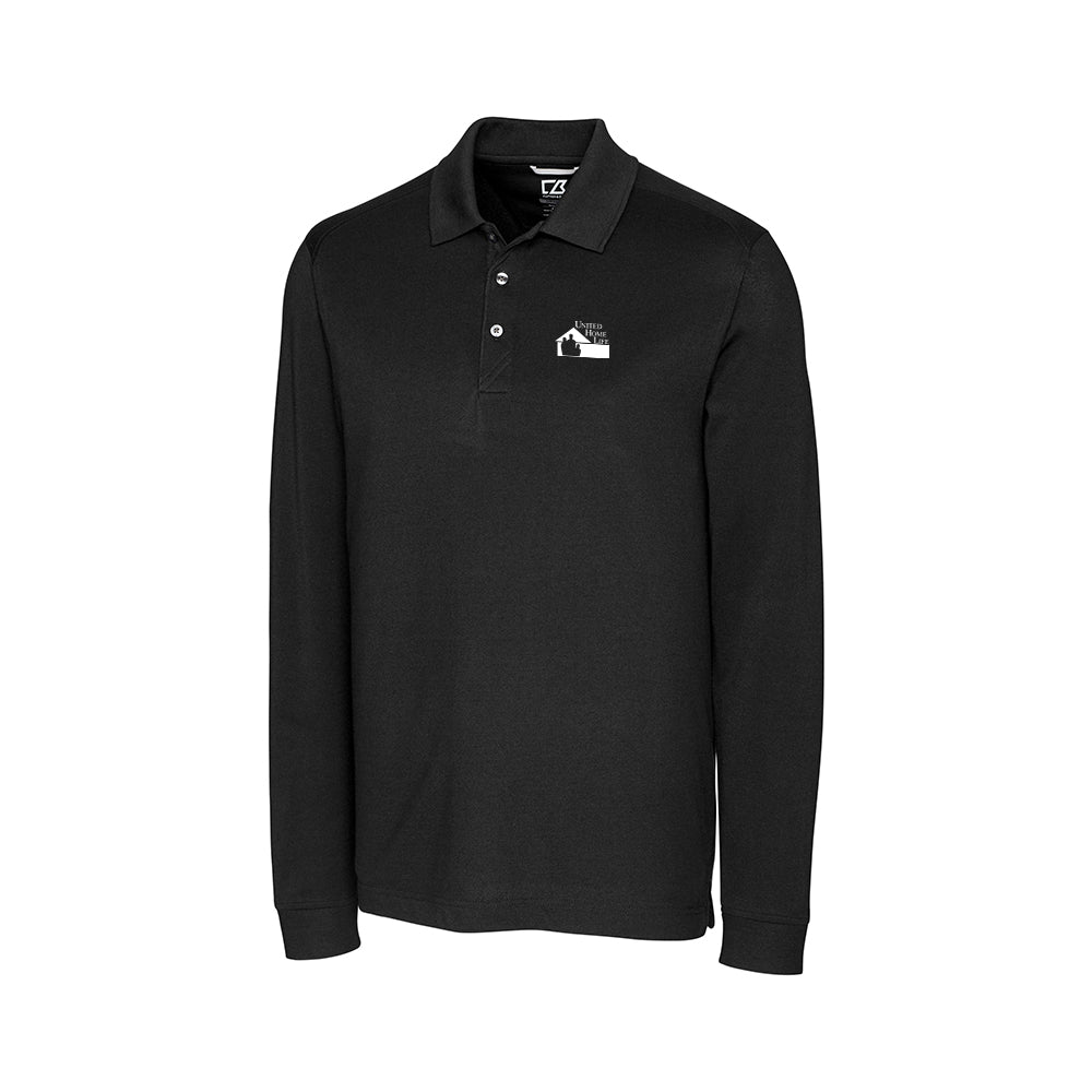 UHL - Cutter & Buck Advantage Tri-Blend Pique Mens Long Sleeve Polo