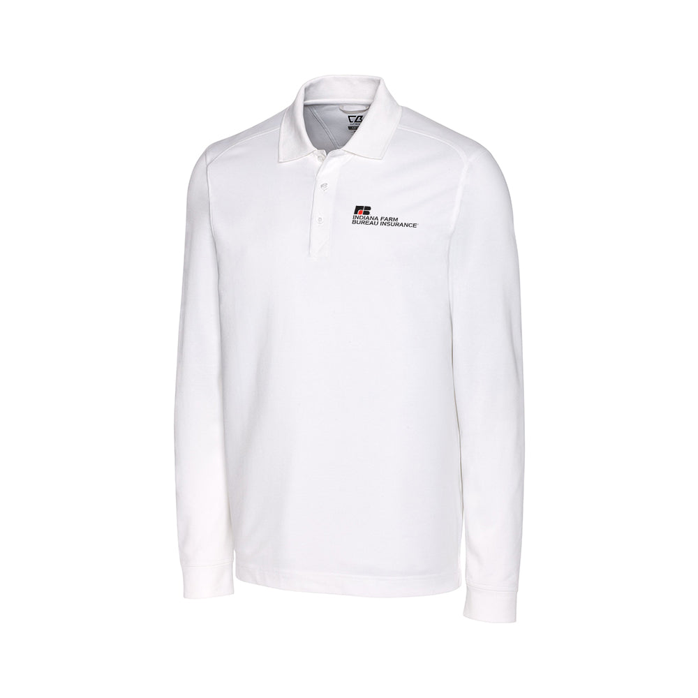 Tier 3 - Cutter & Buck Advantage Tri-Blend Pique Mens Long Sleeve Polo