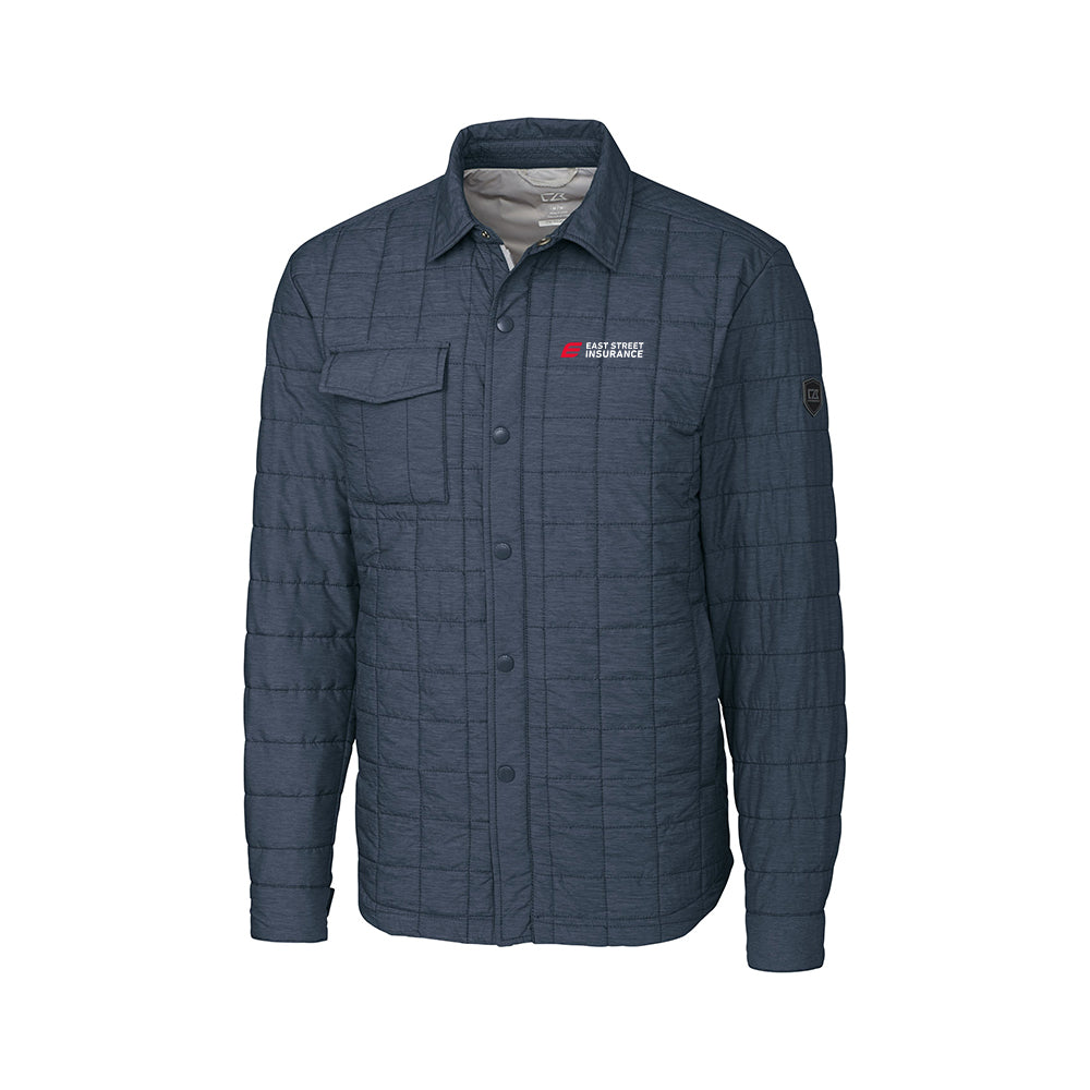 East Street - Cutter & Buck Rainier PrimaLoft Mens Eco Insulated Quilted Shirt Jacket