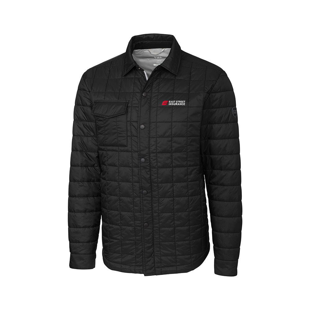 East Street - Cutter & Buck Rainier PrimaLoft Mens Eco Insulated Quilted Shirt Jacket Big & Tall