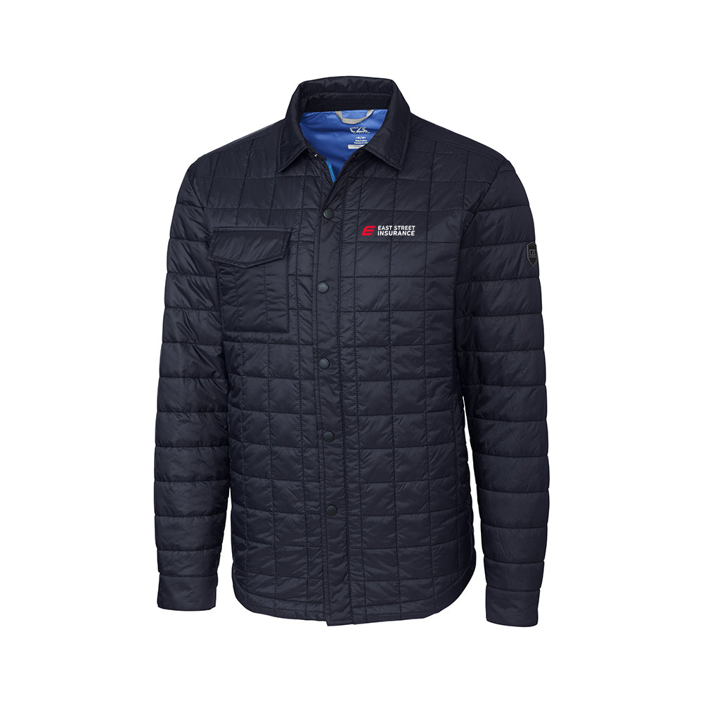 East Street - Cutter & Buck Rainier PrimaLoft Mens Eco Insulated Quilted Shirt Jacket