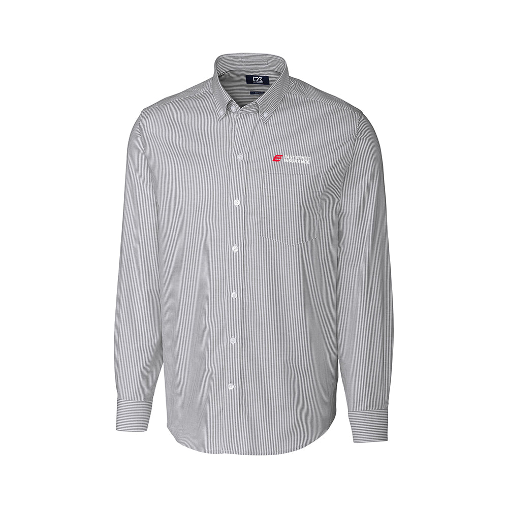 East Street - Cutter & Buck Stretch Oxford Stripe Mens Long Sleeve Dress Shirt Big & Tall