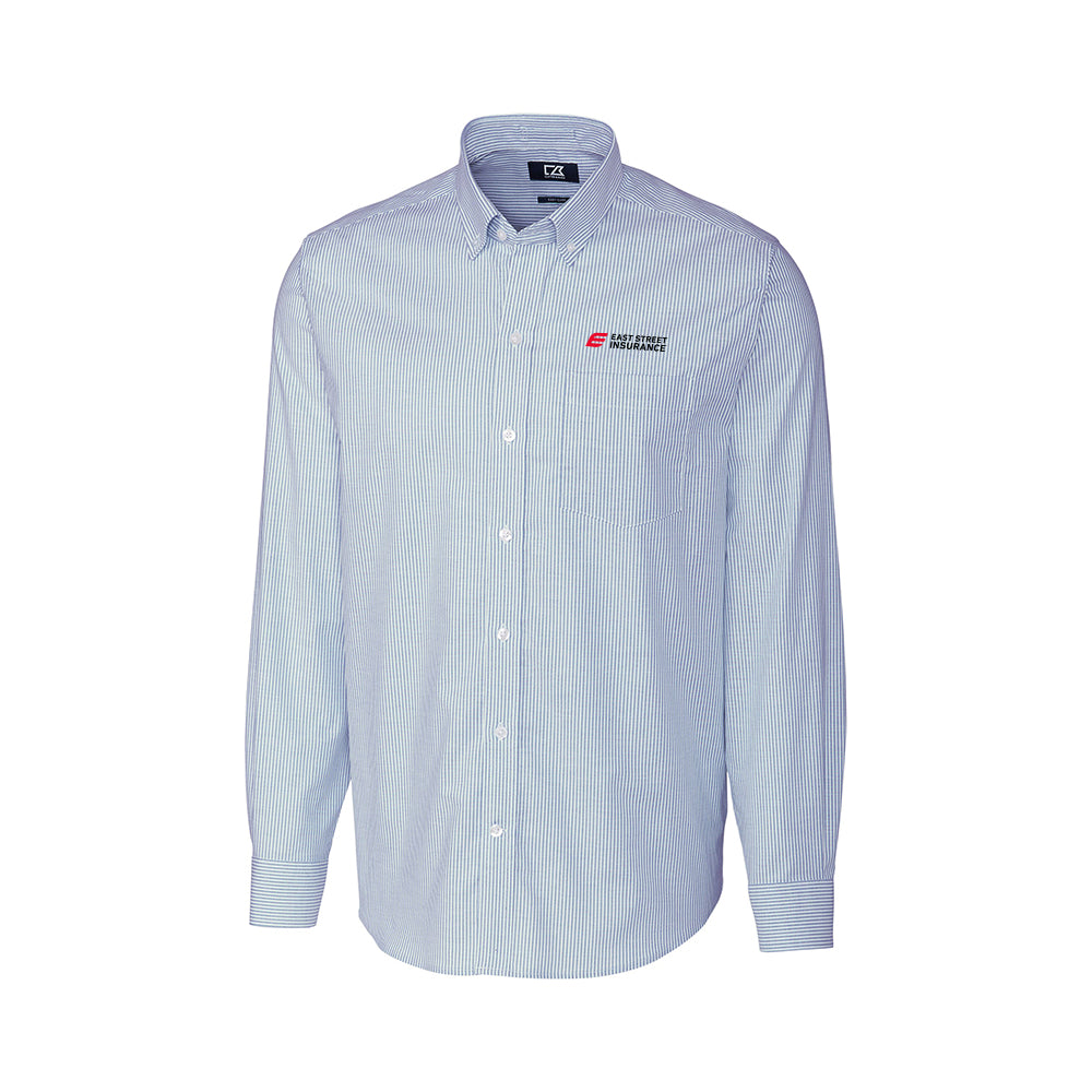 East Street - Cutter & Buck Stretch Oxford Stripe Mens Long Sleeve Dress Shirt Big & Tall