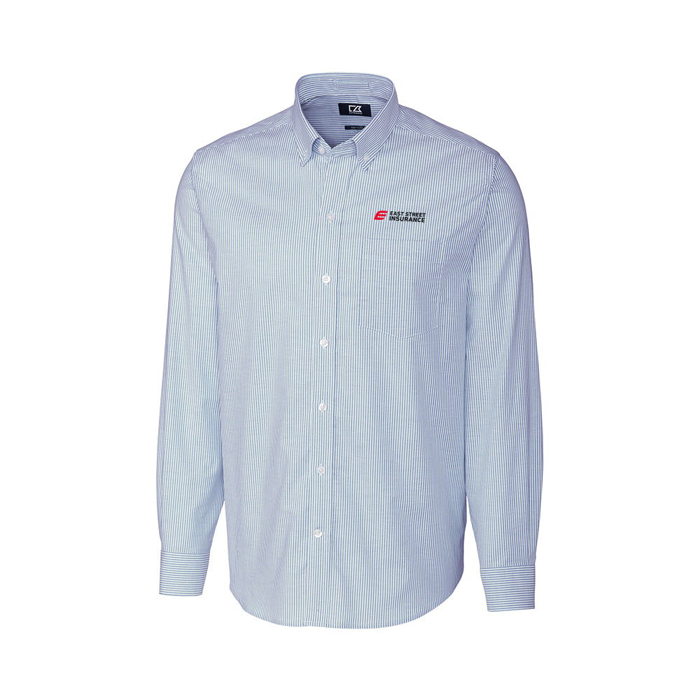 East Street - Cutter & Buck Stretch Oxford Stripe Mens Long Sleeve Dress Shirt