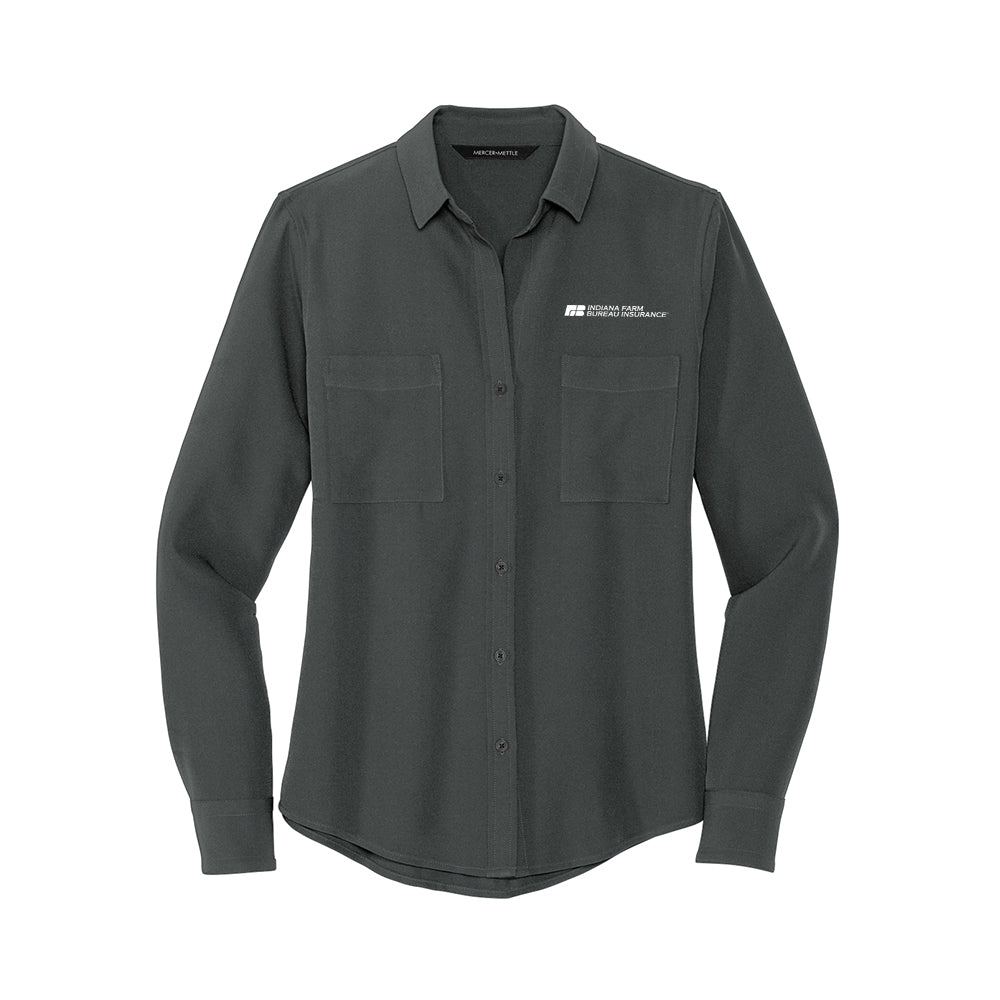 Tier 2 - MERCER+METTLE Women's Stretch Crepe Long Sleeve Camp