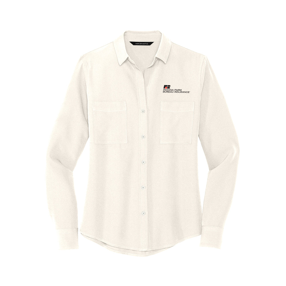Tier 3 - MERCER+METTLE Women's Stretch Crepe Long Sleeve Camp