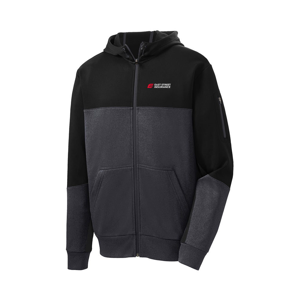 East Street - Sport-Tek Tech Fleece Colorblock Full-Zip Hooded Jacket