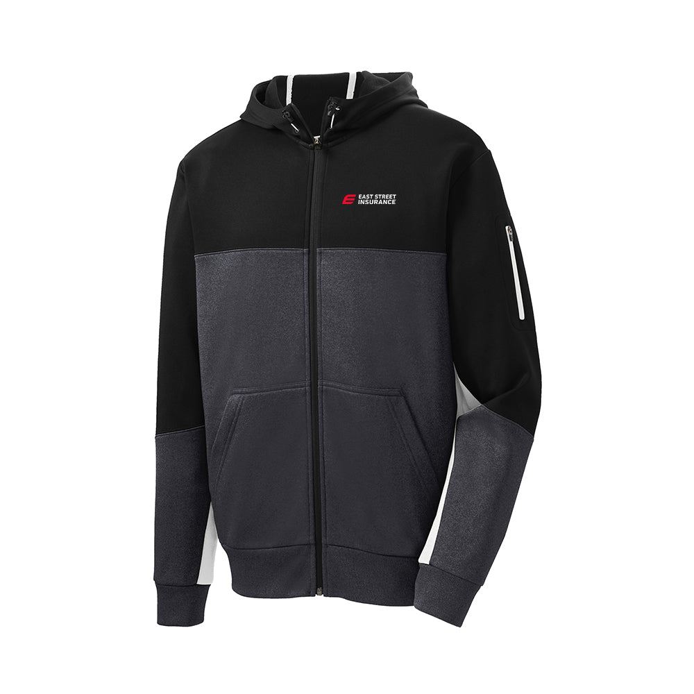 East Street - Sport-Tek Tech Fleece Colorblock Full-Zip Hooded Jacket