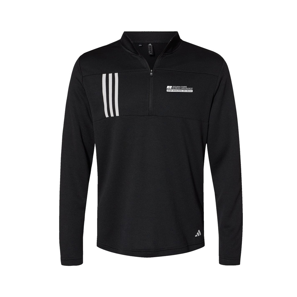 IFBI SKOW - Adidas 3-Stripes Double Knit Quarter-Zip Pullover