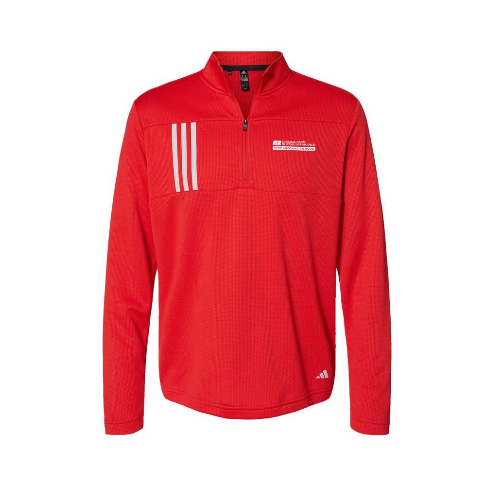 IFBI SKOW - Adidas 3-Stripes Double Knit Quarter-Zip Pullover