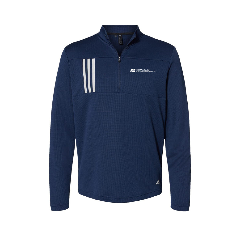 Tier 2 - Adidas 3-Stripes Double Knit Quarter-Zip Pullover