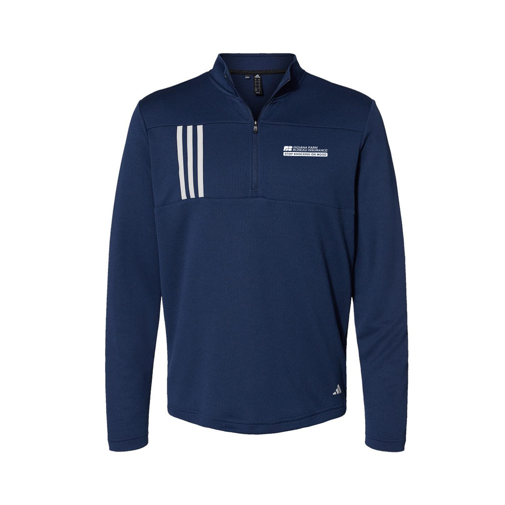 IFBI SKOW - Adidas 3-Stripes Double Knit Quarter-Zip Pullover