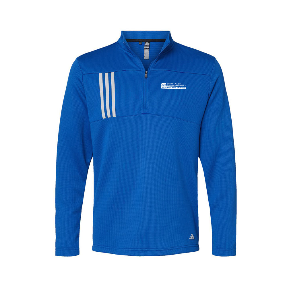 IFBI SKOW - Adidas 3-Stripes Double Knit Quarter-Zip Pullover