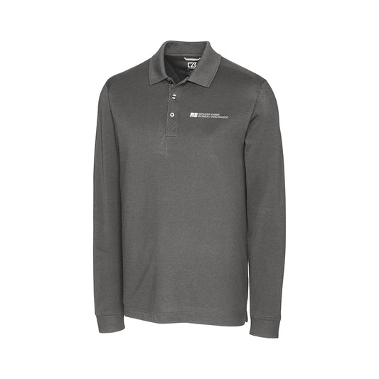 Tier 2 - Cutter & Buck Advantage Tri-Blend Pique Mens Long Sleeve Polo Big & Tall