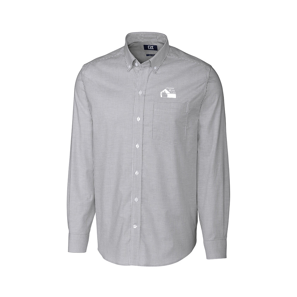UHL - Cutter & Buck Stretch Oxford Stripe Mens Long Sleeve Dress Shirt Big & Tall