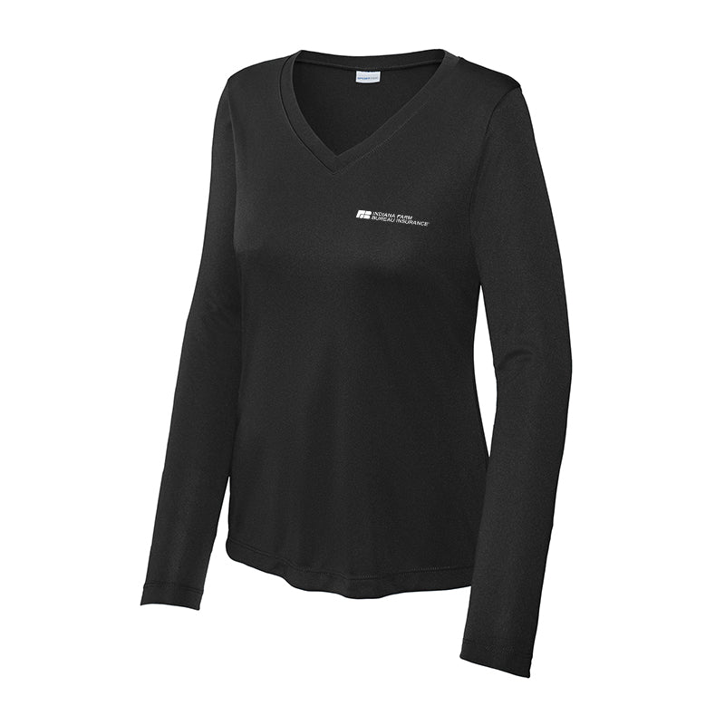 Sport-Tek Women's Long Sleeve PosiCharge Competitor V-Neck Tee