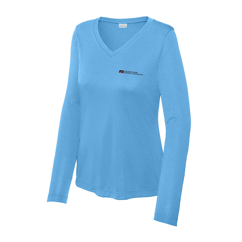 Sport-Tek Women's Long Sleeve PosiCharge Competitor V-Neck Tee