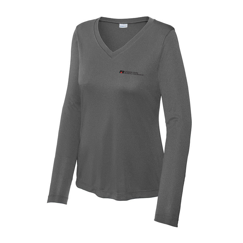 Sport-Tek Women's Long Sleeve PosiCharge Competitor V-Neck Tee