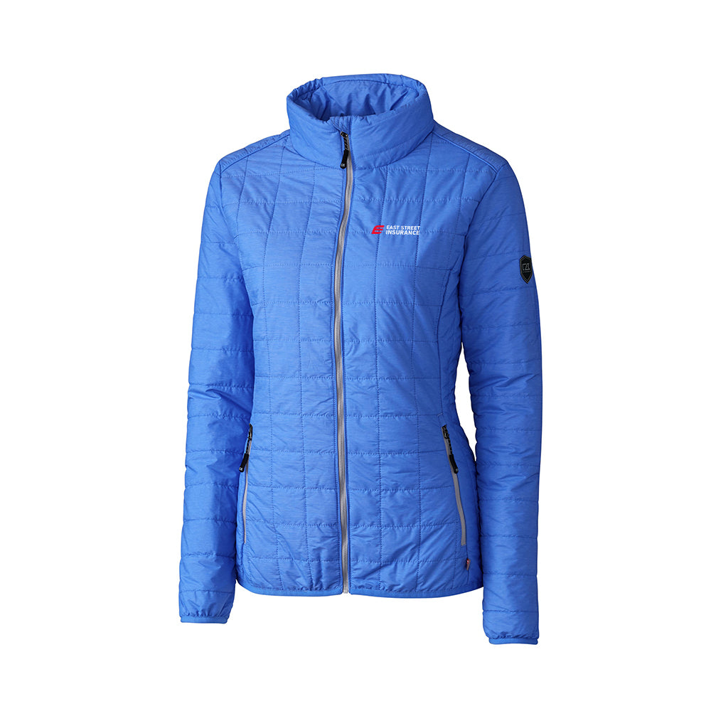 East Street - Cutter & Buck Rainier PrimaLoft Womens Eco Insulated Full Zip Puffer Jacket