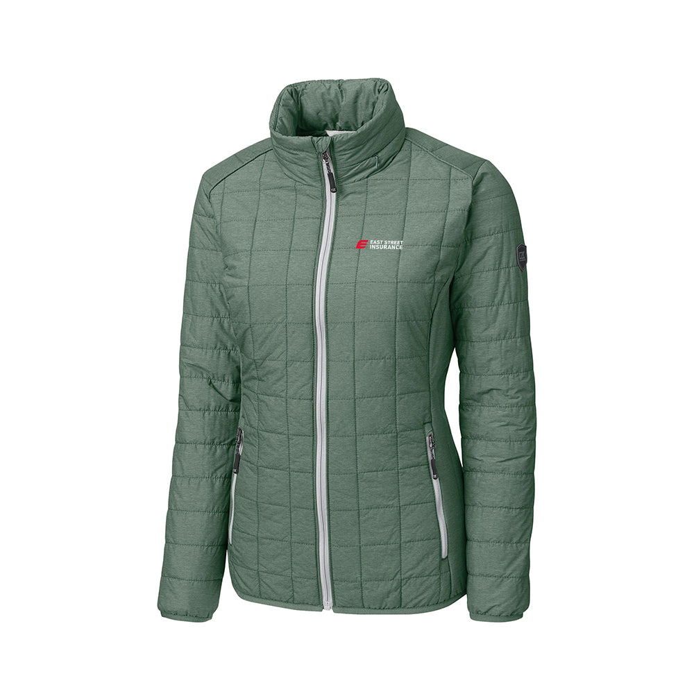 East Street - Cutter & Buck Rainier PrimaLoft Womens Eco Insulated Full Zip Puffer Jacket