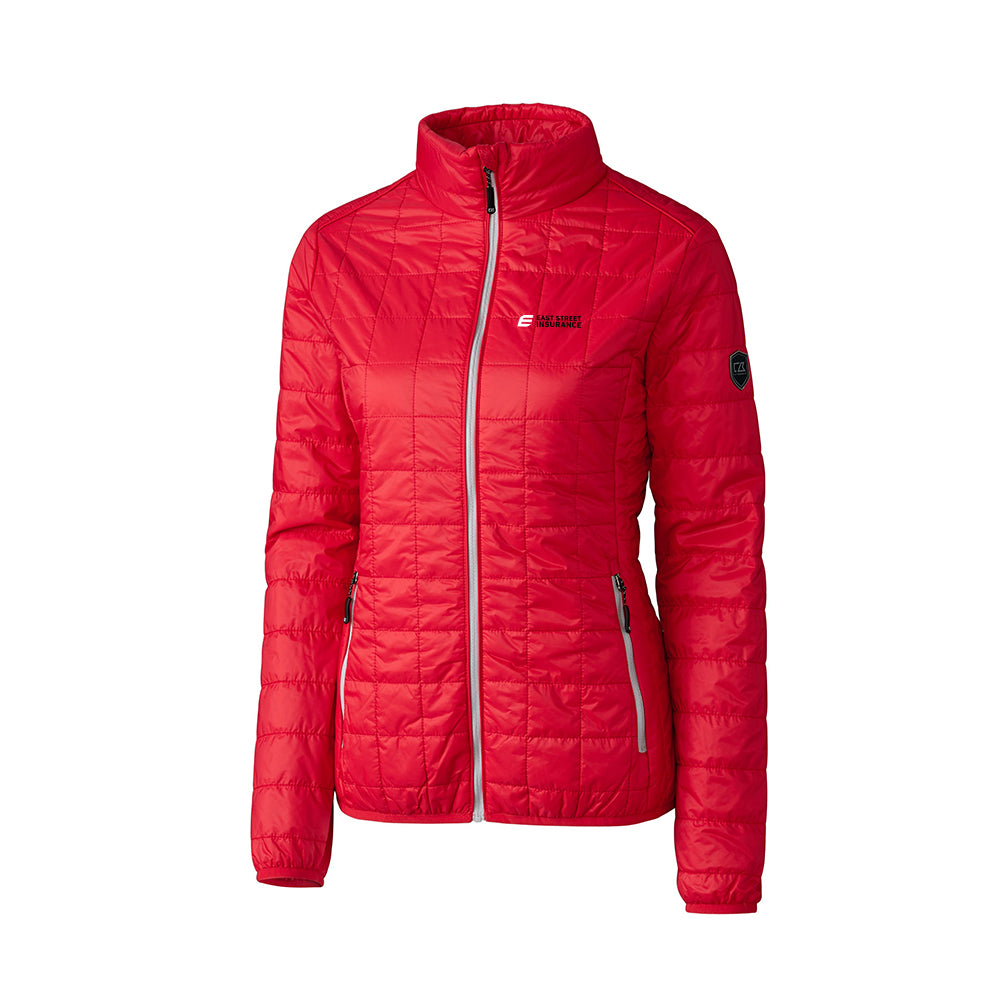 East Street - Cutter & Buck Rainier PrimaLoft Womens Eco Insulated Full Zip Puffer Jacket