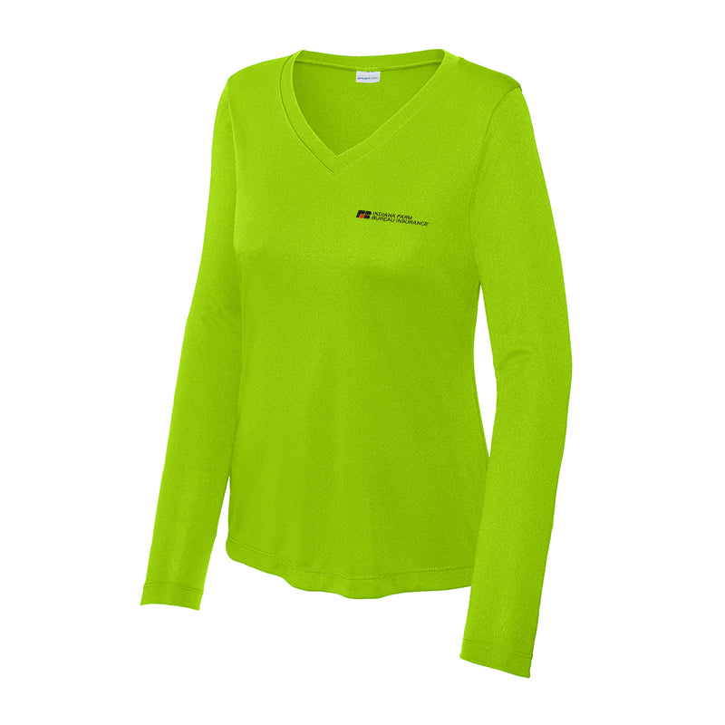 Sport-Tek Women's Long Sleeve PosiCharge Competitor V-Neck Tee