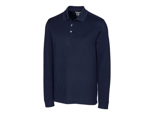 East Street - Cutter & Buck Advantage Tri-Blend Pique Mens Long Sleeve Polo