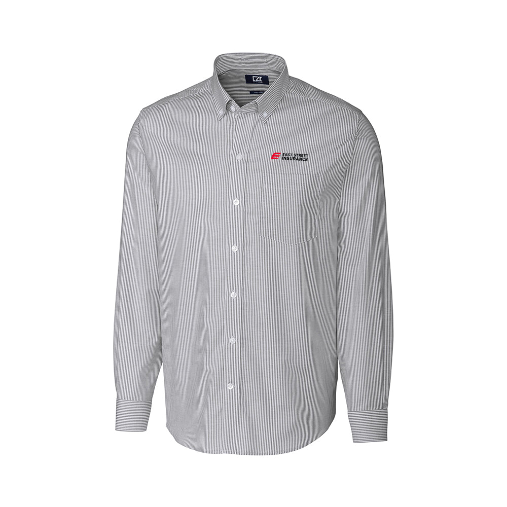 East Street - Cutter & Buck Stretch Oxford Stripe Mens Long Sleeve Dress Shirt