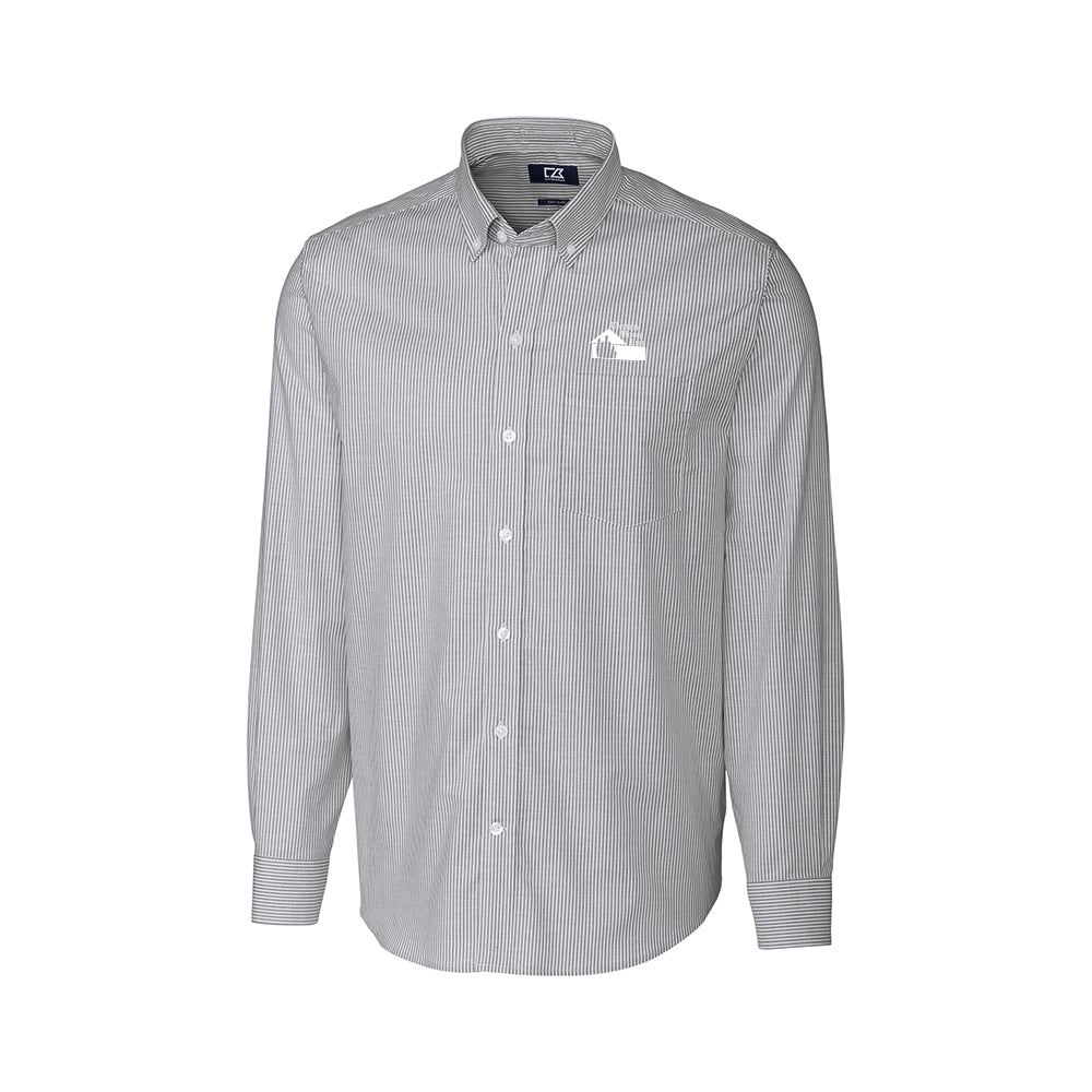 UHL - Cutter & Buck Stretch Oxford Stripe Mens Long Sleeve Dress Shirt   Indiana Farm Bureau
