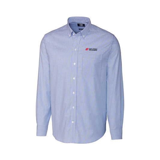 East Street - Cutter & Buck Stretch Oxford Stripe Mens Long Sleeve Dress Shirt