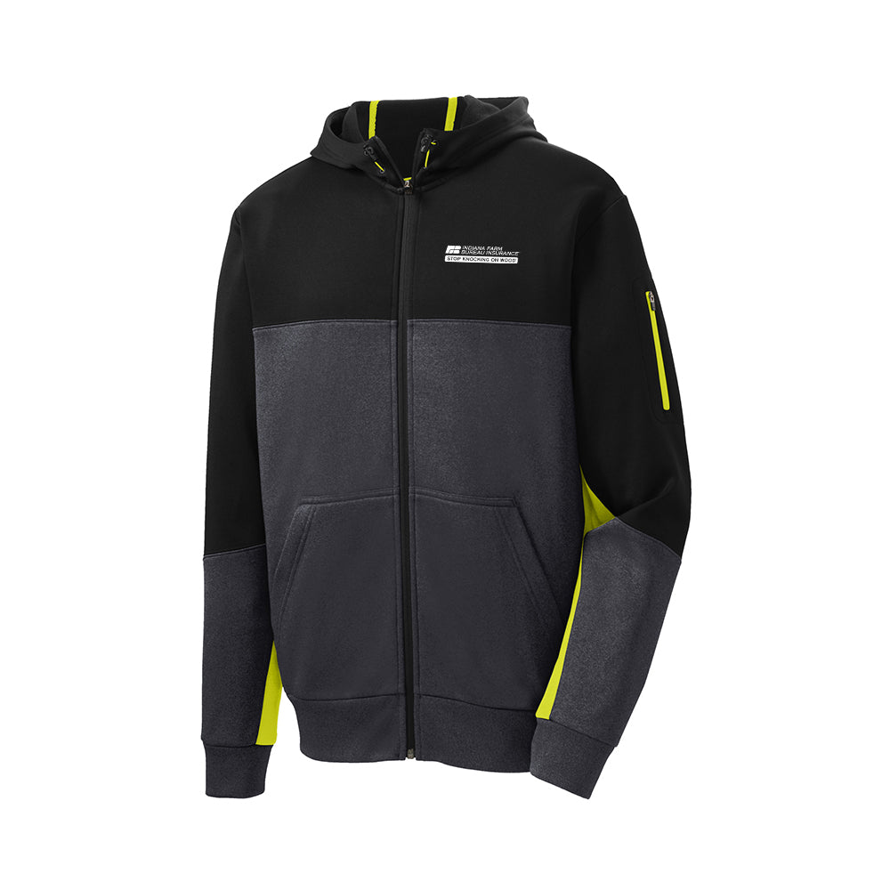 IFBI SKOW - Sport-Tek Tech Fleece Colorblock Full-Zip Hooded Jacket