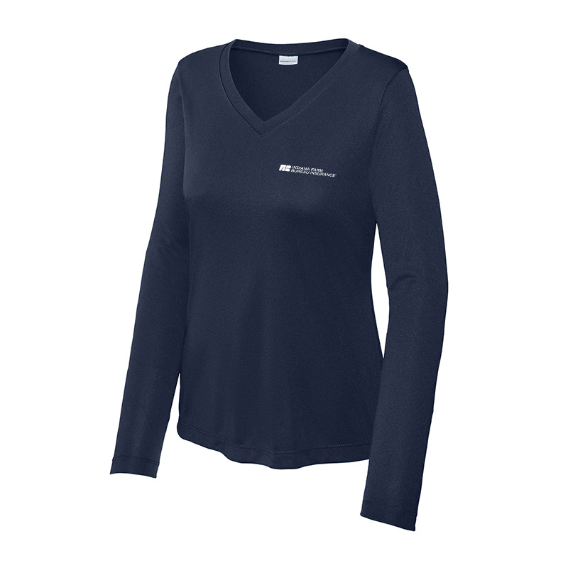 Sport-Tek Women's Long Sleeve PosiCharge Competitor V-Neck Tee